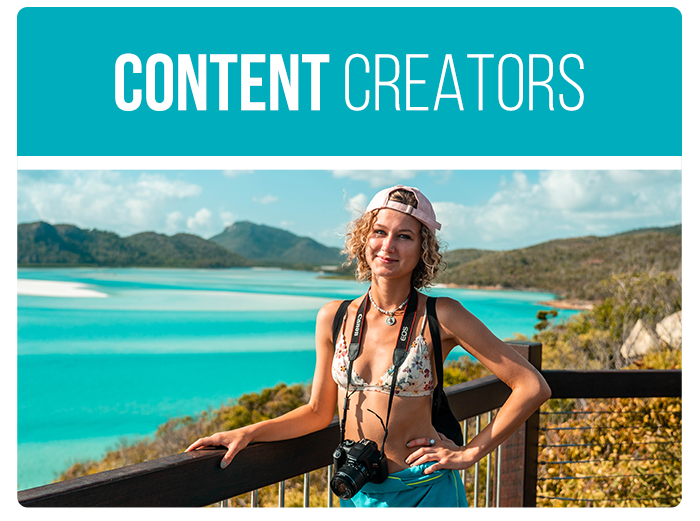 Content Creators Landing Page