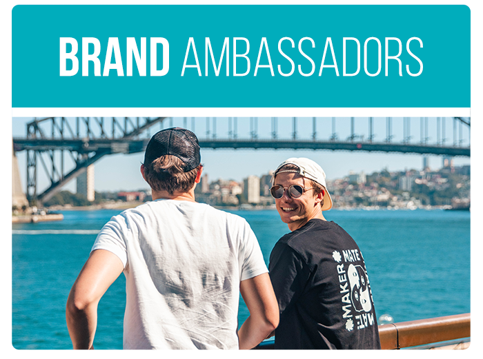 brand ambassadors Landing Page